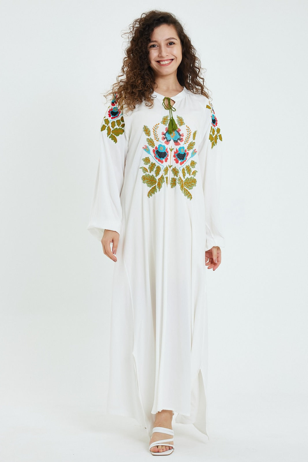 Embroidered maxi dress