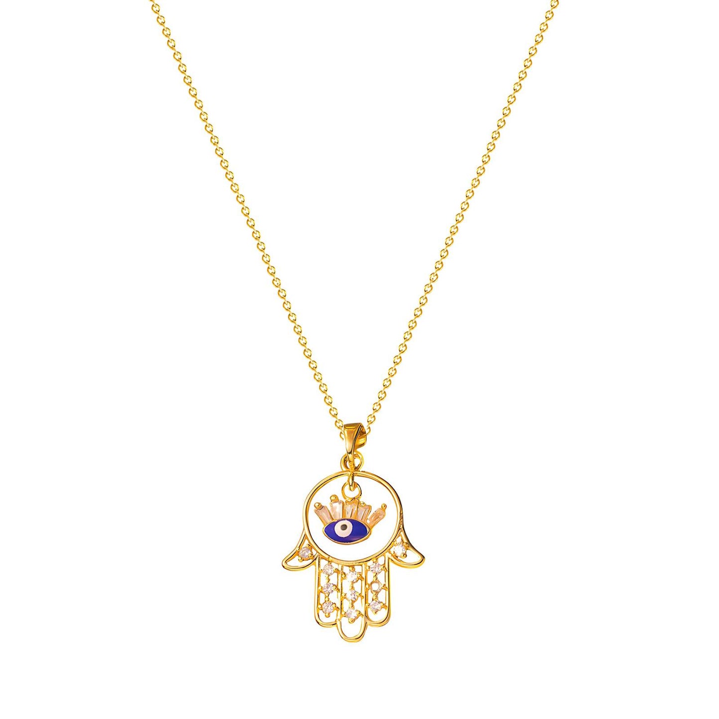 18K gold plated Stainless steel  evil eye necklace